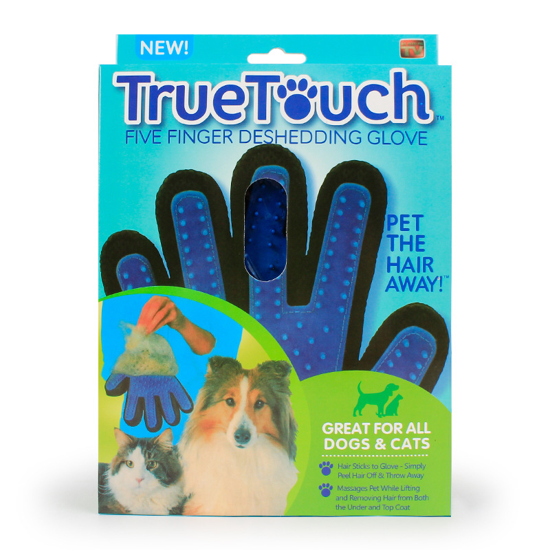 Pet Cleaning Massage Hair Bath Gloves True Touch Rubber Hair Lent Remover Pet Silicone Gloves