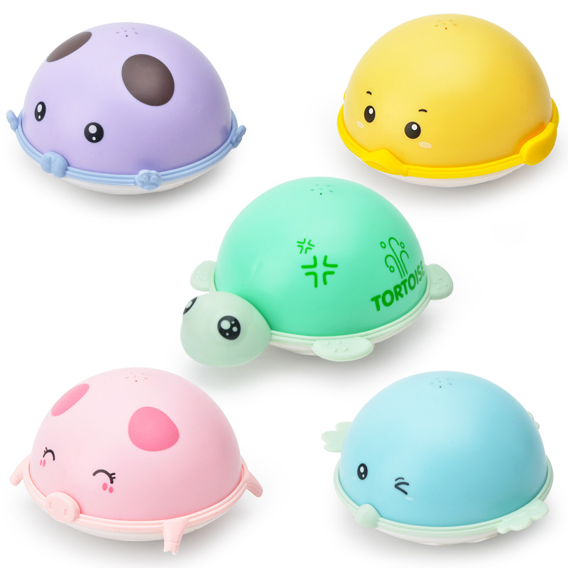 Cross-Border Children&#039;s Sprinkler Toys Electric Induction Cute Pet Baby&#039;s Bathroom Bath Water Spray Light Music Toy Ball