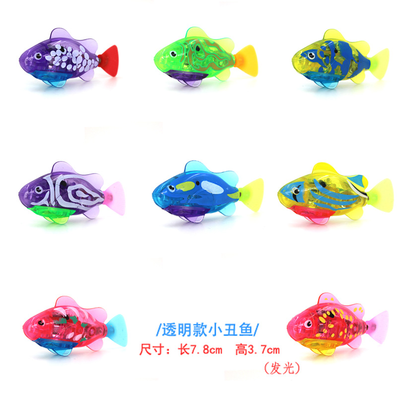 Foreign Trade Electric Fish Swimming Electronic Pet Fish Simulation Magic Light Induction Clownfish Bath Toys