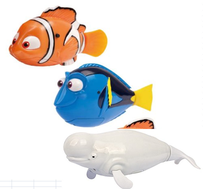 Foreign Trade Electric Fish Swimming Electronic Pet Fish Simulation Magic Light Induction Clownfish Bath Toys