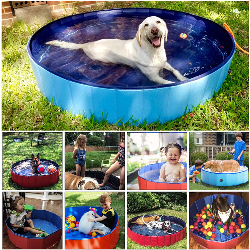 PVC Pet Pool Foldable Dog Bathtub Outdoor Portable Swimming Bath Cat Dog Cleaning Supplies