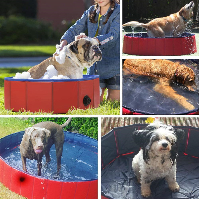 PVC Pet Pool Foldable Dog Bathtub Outdoor Portable Swimming Bath Cat Dog Cleaning Supplies
