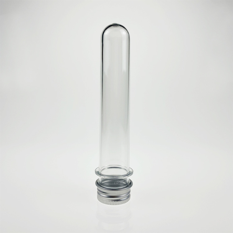 40ml Transparent Cylindrical Pet Test Tube Mask Candy Rubber Capsule Bath Salts Data Cable Packing Plastic Bottle