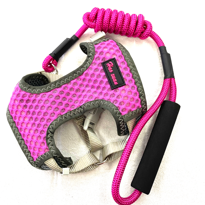 Pet Chain Breathable Mesh Back + Hand Holding Rope