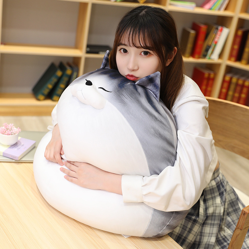 Japanese Cute Pet Cat Egg Cat Doll Plush Toy Bed Sleeping Super Soft Big Pillow Doll