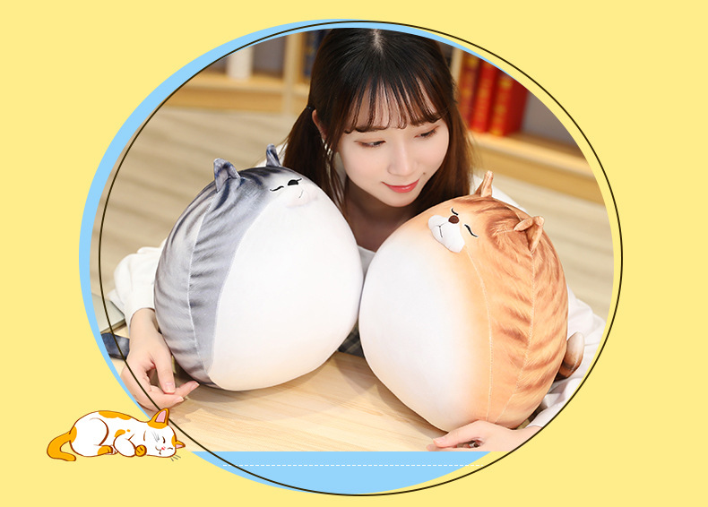 Japanese Cute Pet Cat Egg Cat Doll Plush Toy Bed Sleeping Super Soft Big Pillow Doll Japanese Cute Pet Cat Egg Cat Doll Plush Toy Bed Sleeping Super Soft Big Pillow Doll