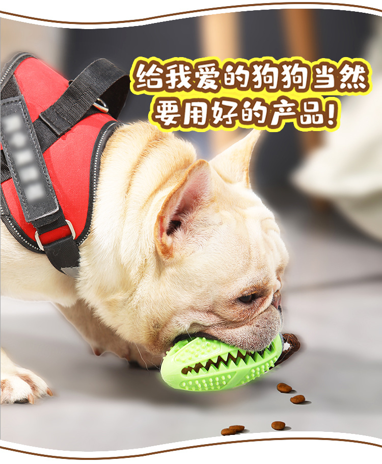 Amazon 's new TPR dog tooth cleaning toothbrush decompresses the elastic rubber grinding ball, which can resist the bite and leak Amazon 's new TPR dog tooth cleaning toothbrush decompresses the elastic rubber grinding ball, which can resist the bite and leak