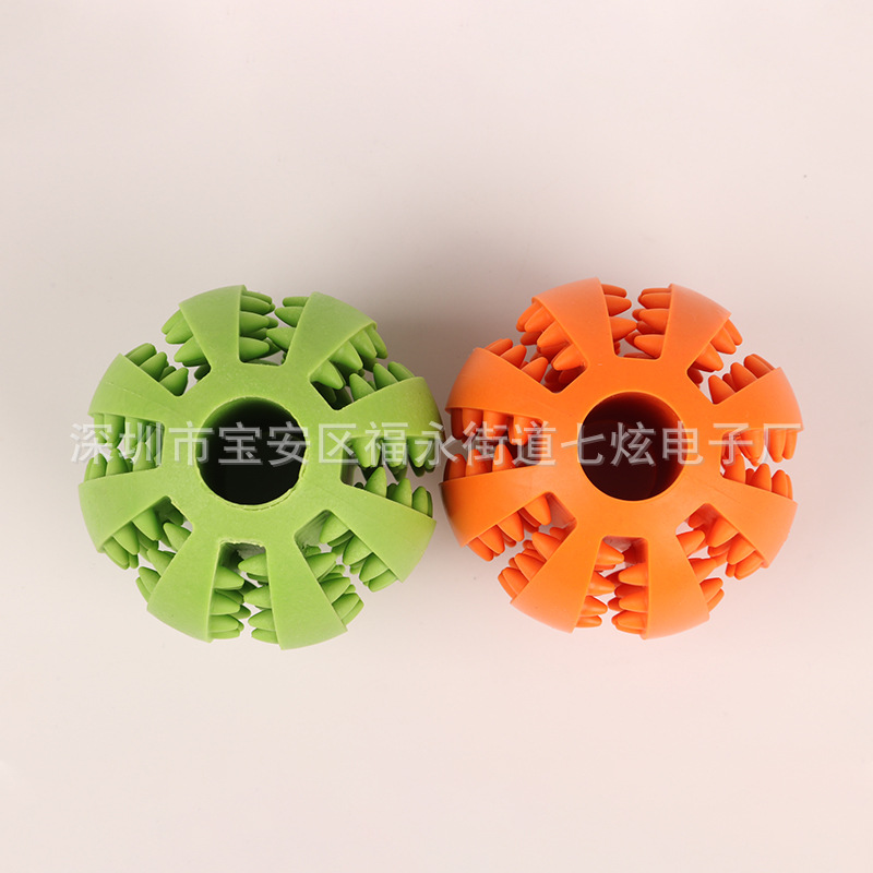 Amazon Hot Pet Toy Molar TPR Watermelon Ball Dog Toy Tooth Cleaning Food Dropping Ball Bite Ball Wholesale