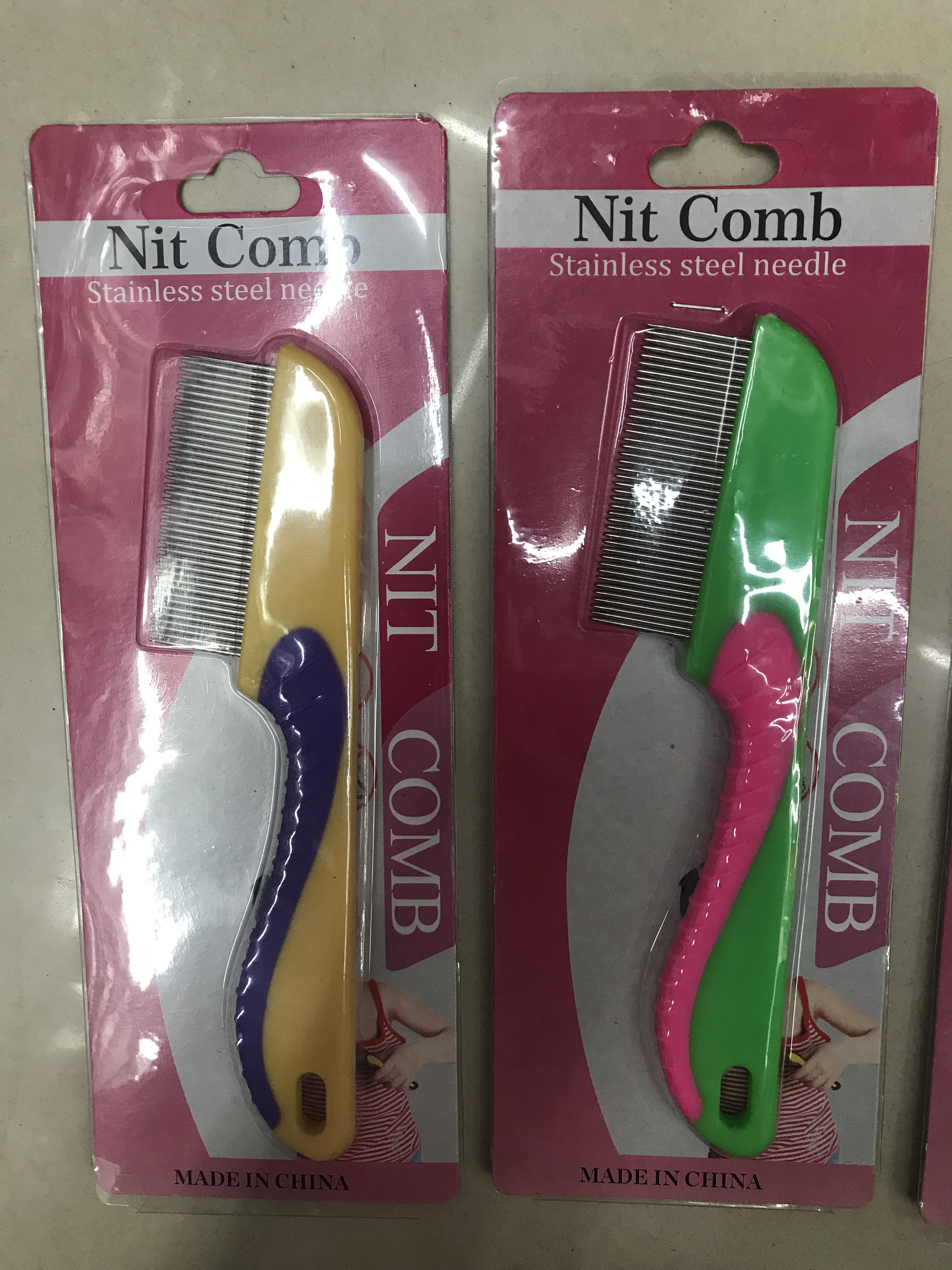Pet long handle comb, row comb, small grate defleas convenient practical cleaning products manufacturers direct sales