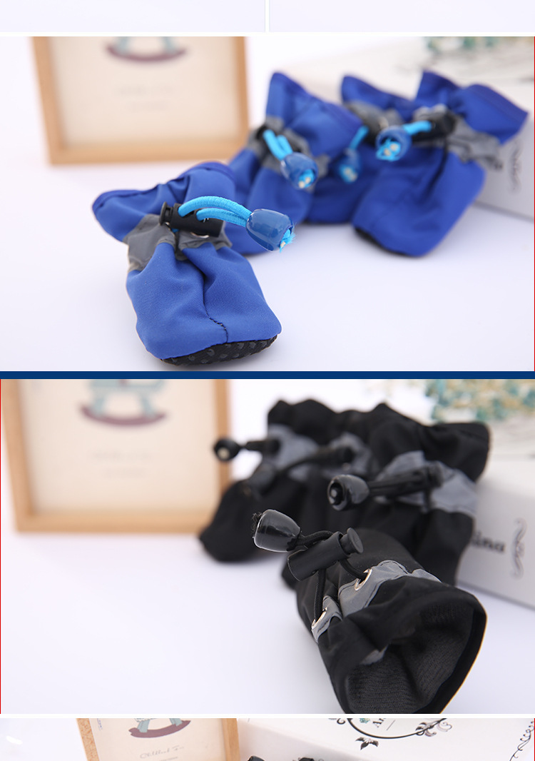Pet Dog Soft Bottom Rain Boots TeddyPomeranian VIP Bear Soft Bottom Rain Boots Dog Shoes Waterproof Pet Shoes