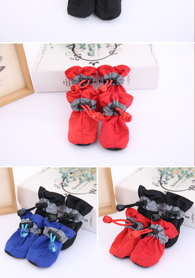 Pet Dog Soft Bottom Rain Boots TeddyPomeranian VIP Bear Soft Bottom Rain Boots Dog Shoes Waterproof Pet Shoes