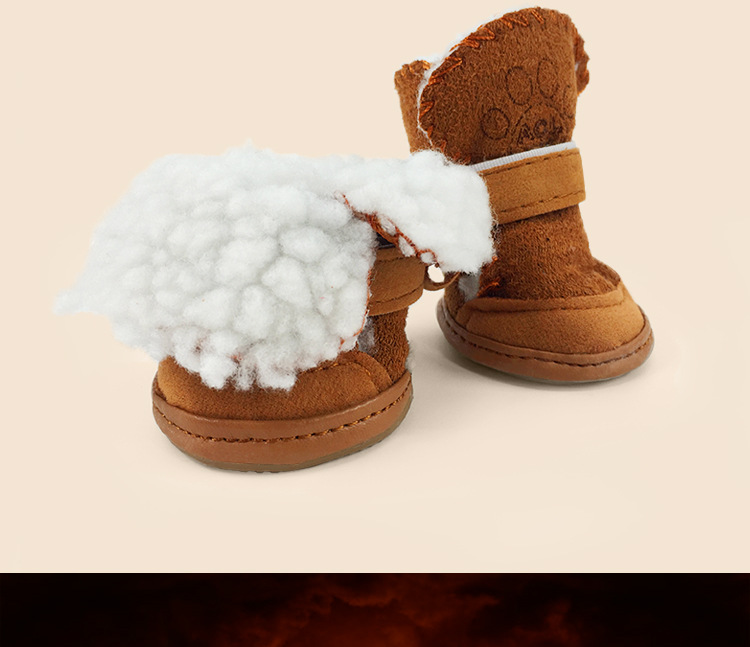 Hot Selling Lambswool Footprints Snow Boots Dog Shoes Warm Pet Shoes Pet Supplies One Piece Dropshipping Hot Selling Lambswool Footprints Snow Boots Dog Shoes Warm Pet Shoes Pet Supplies One Piece Dropshipping