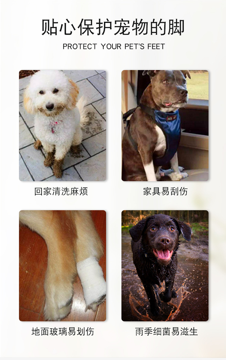 Dog Soft Shoes Puppy Shoes Toddler Non-Slip Pet Shoes Cover Rainshoes Pet Shoes Foot Cover One Product Dropshipping Dog Soft Shoes Puppy Shoes Toddler Non-Slip Pet Shoes Cover Rainshoes Pet Shoes Foot Cover One Product Dropshipping