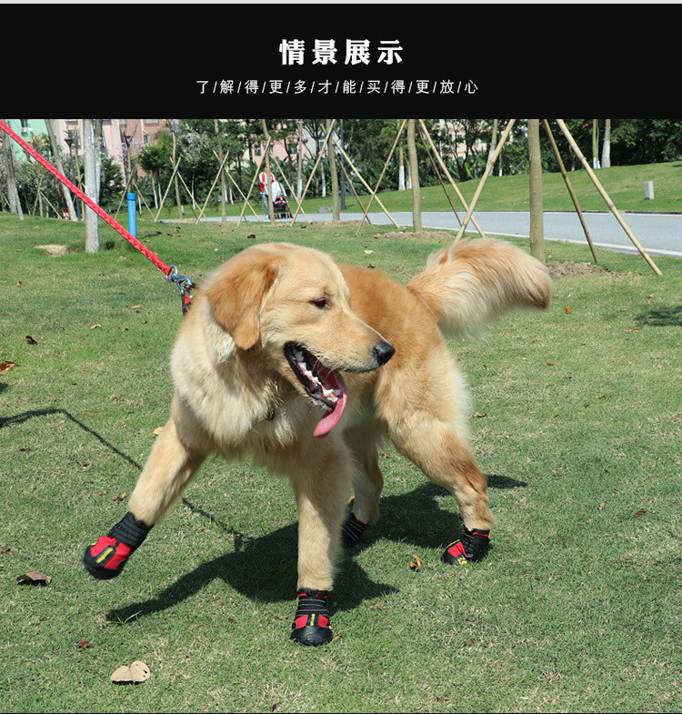 Cross - border special for pet shoes big dog waterproof rain snow shoes golden hair samoye husky German shepherd, manufacturers direct sales Cross - border special for pet shoes big dog waterproof rain snow shoes golden hair samoye husky German shepherd, manufacturers direct sales