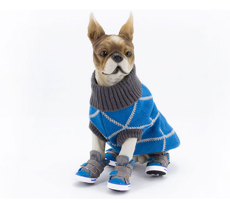 Lanboer blue Boer pet shoes new sports skid resistant canvas shoes small and medium sized dog shoes Lanboer blue Boer pet shoes new sports skid resistant canvas shoes small and medium sized dog shoes