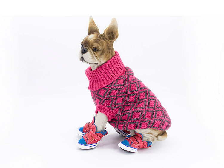 Lanboer blue Boer pet shoes new sports skid resistant canvas shoes small and medium sized dog shoes Lanboer blue Boer pet shoes new sports skid resistant canvas shoes small and medium sized dog shoes