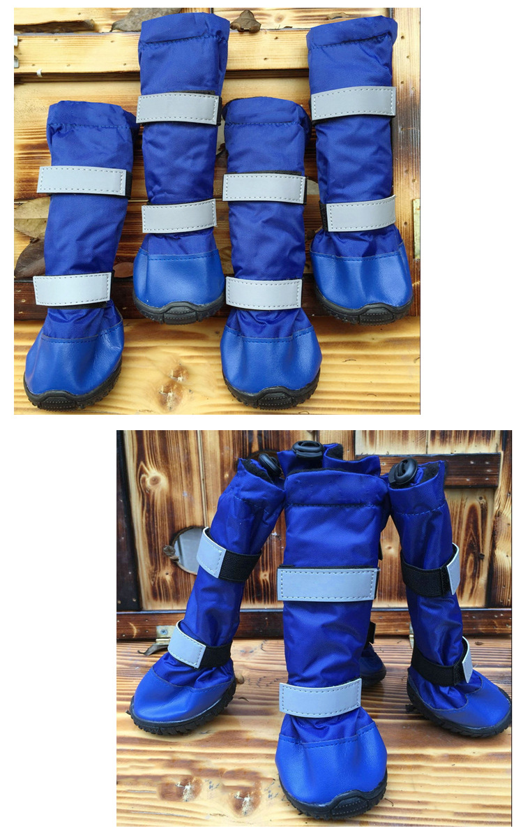 Rambo waterproof and snow - proof pet shoes husky golden retriever shoe anti-skid and wear - resistant boots wholesale.