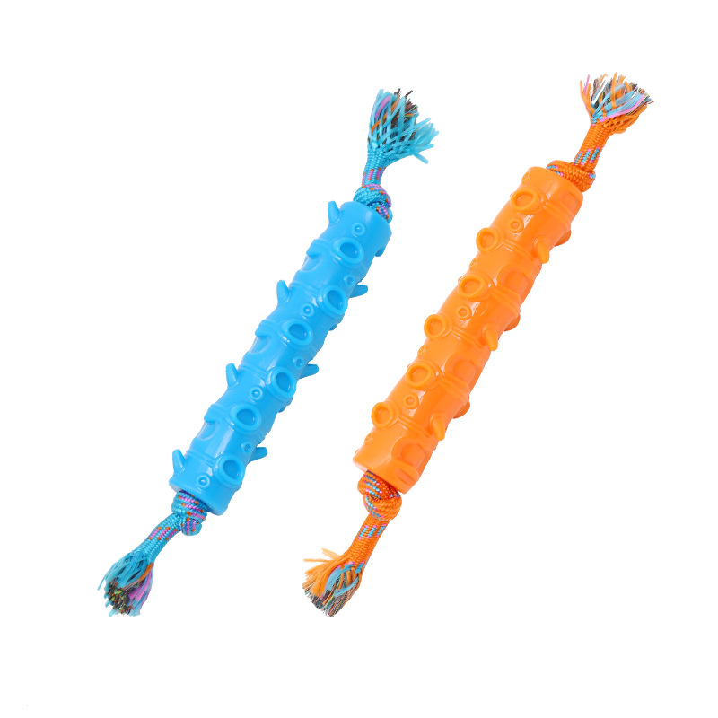 New Cotton Knot Molar Rod Pet TPR Rope Bamboo Toy Pet Dog Toothbrush Tear-Resistant Biting Dog Toy