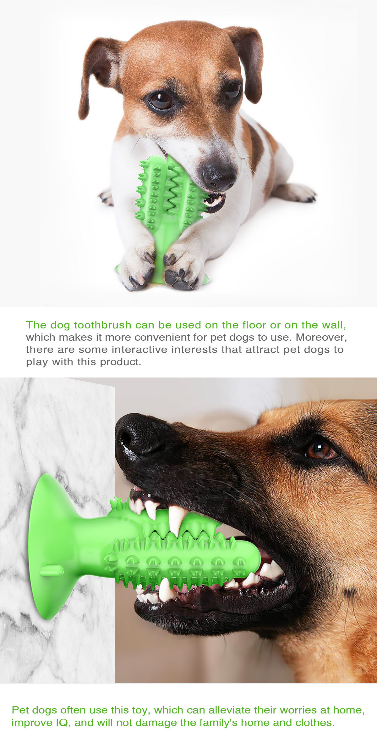 Pet Supplies Amazon New Dog Toothbrush Dog Molar Tooth Cleaning Stick Leakage Food Feeder Bite-Resistant Dog Interactive Toy