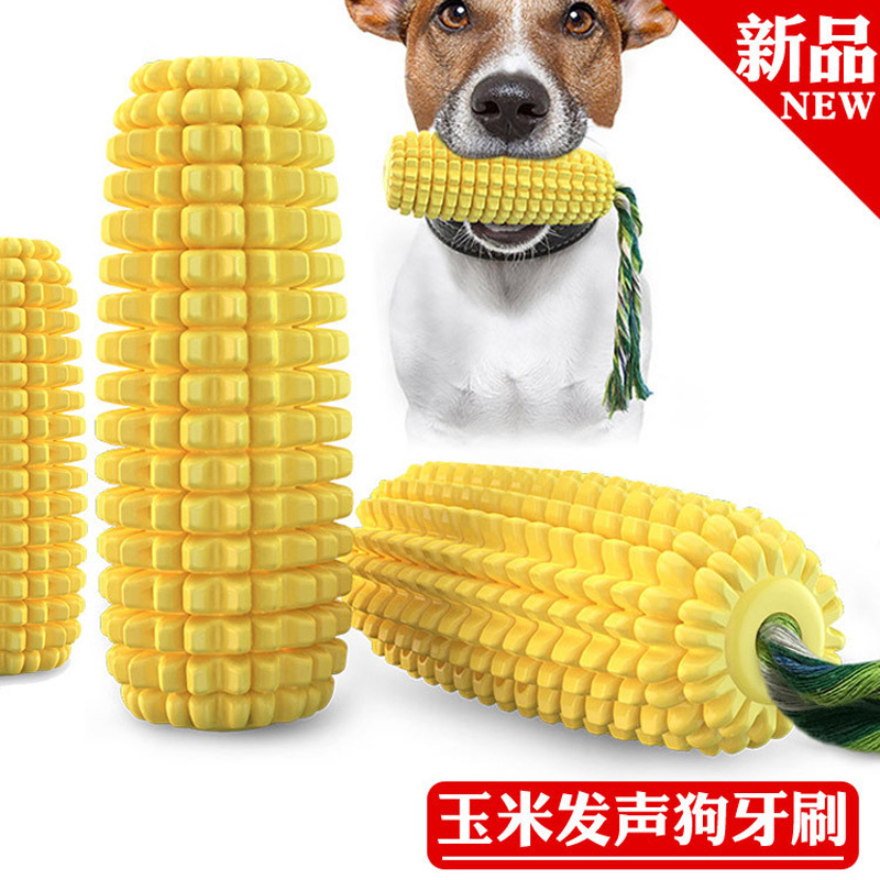 Pet Supplies Factory Home New Hot Amazon Dog Toy Corn Molar Rod Dog Toothbrush Pumpkin Long Throws