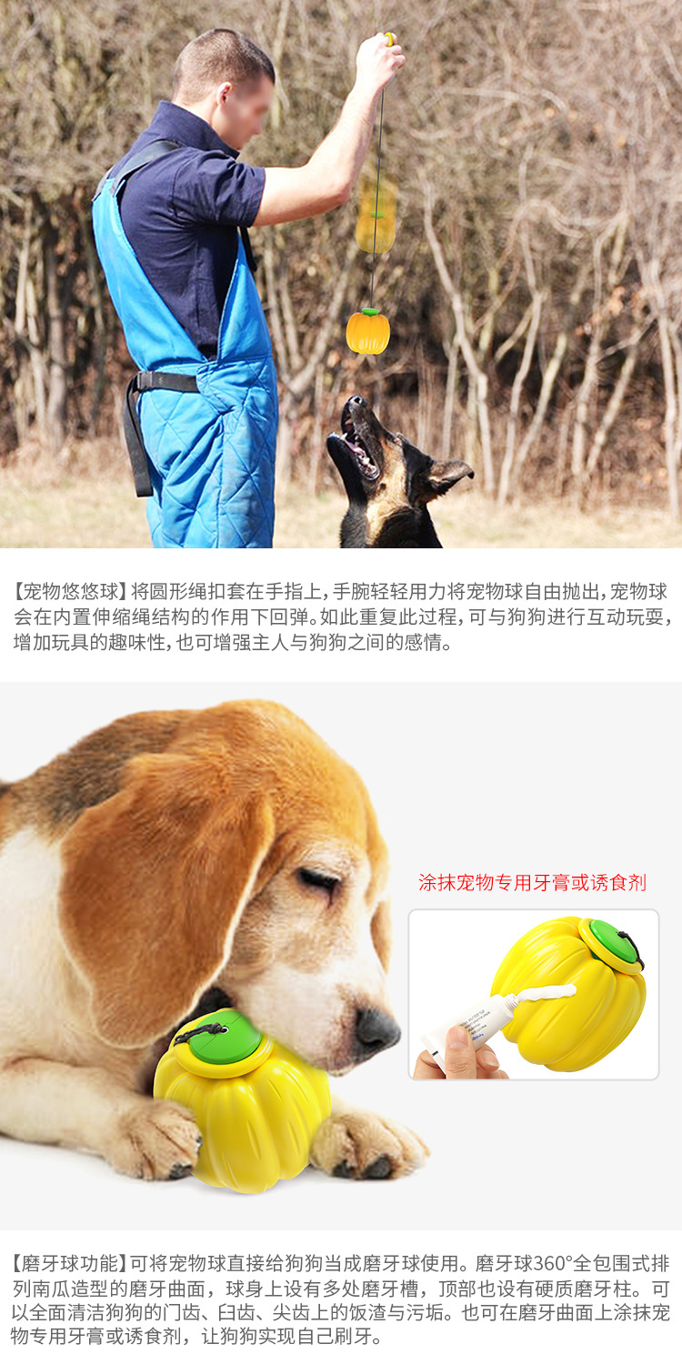 Pet Supplies Factory Home New Hot Amazon Dog Toy Corn Molar Rod Dog Toothbrush Pumpkin Long Throws
