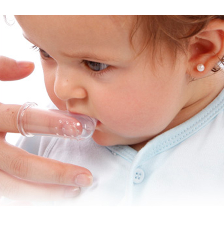 Baby Finger Toothbrush Case Newborn Soft Fur Baby Pet Toothbrush Silicone Tongue Coating Cleaning Brush Finger Suit