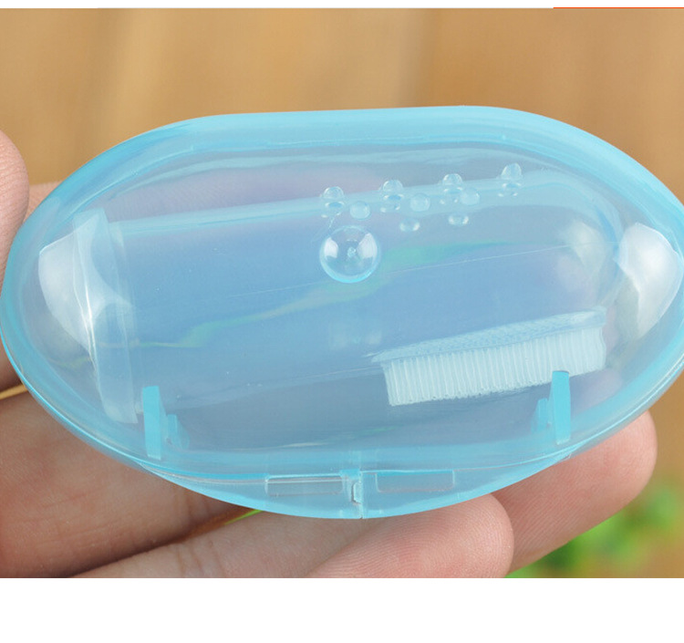 Baby Finger Toothbrush Case Newborn Soft Fur Baby Pet Toothbrush Silicone Tongue Coating Cleaning Brush Finger Suit