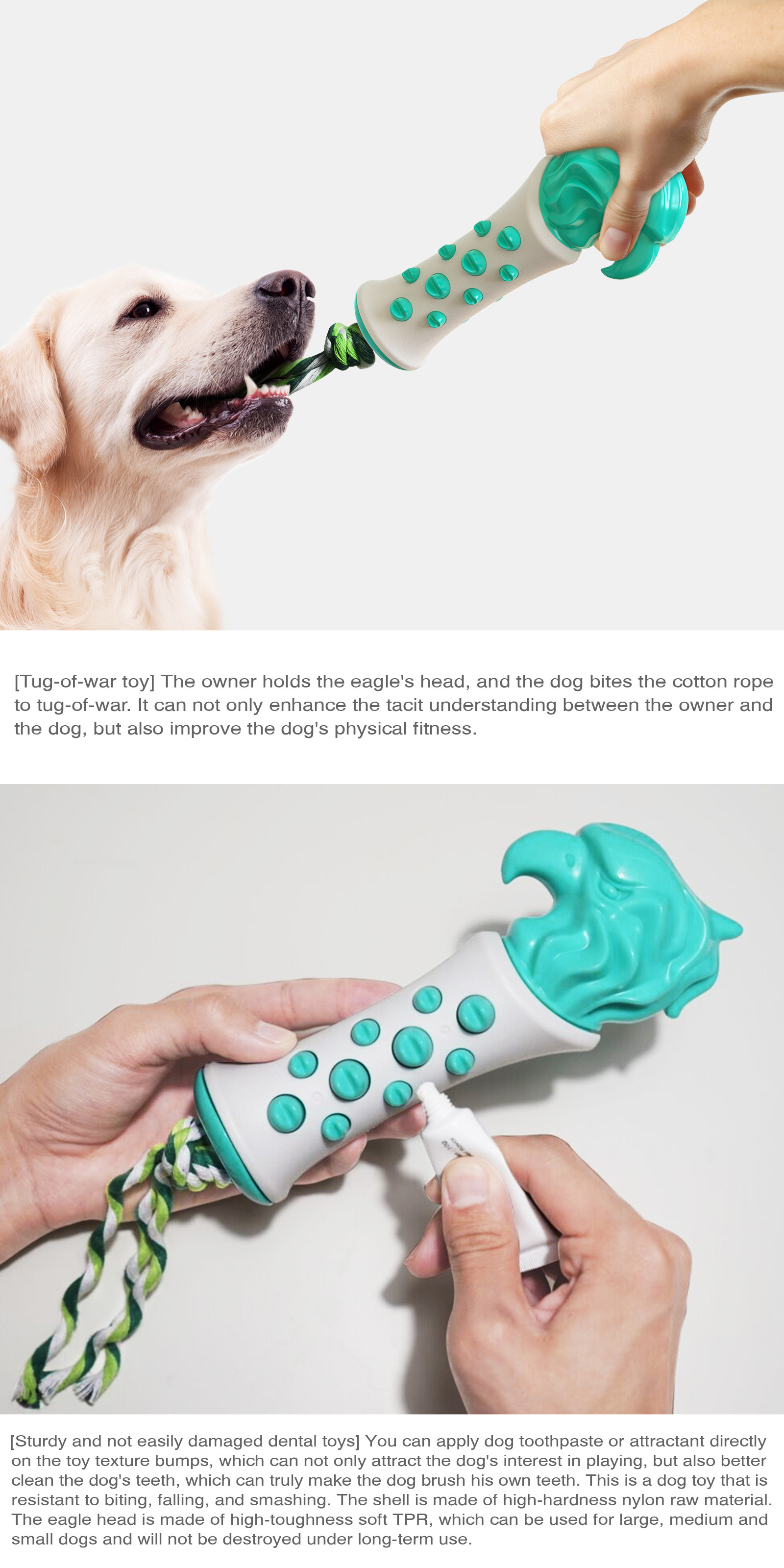 Pet Supplies Factory New Popular Amazon Dog Toy Truncheon Molar Rod Bite-Resistant Tooth Cleaning Dog Toothbrush