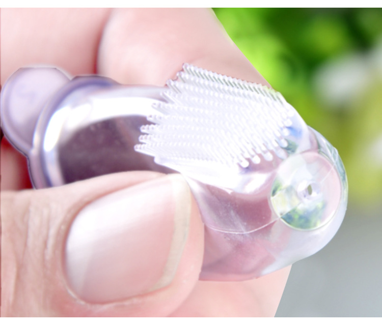 Baby Finger Toothbrush Case Newborn Soft Fur Baby Pet Toothbrush Silicone Tongue Coating Cleaning Brush Finger Suit