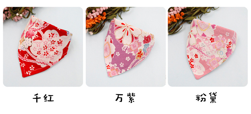 Pet Triangular Scarf Dog Scarf Cat Collar Christmas Small Dog Bib Japanese Style Scarf Cute Sweet