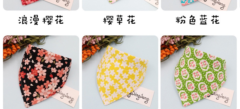 Pet Triangular Scarf Dog Scarf Cat Collar Christmas Small Dog Bib Japanese Style Scarf Cute Sweet