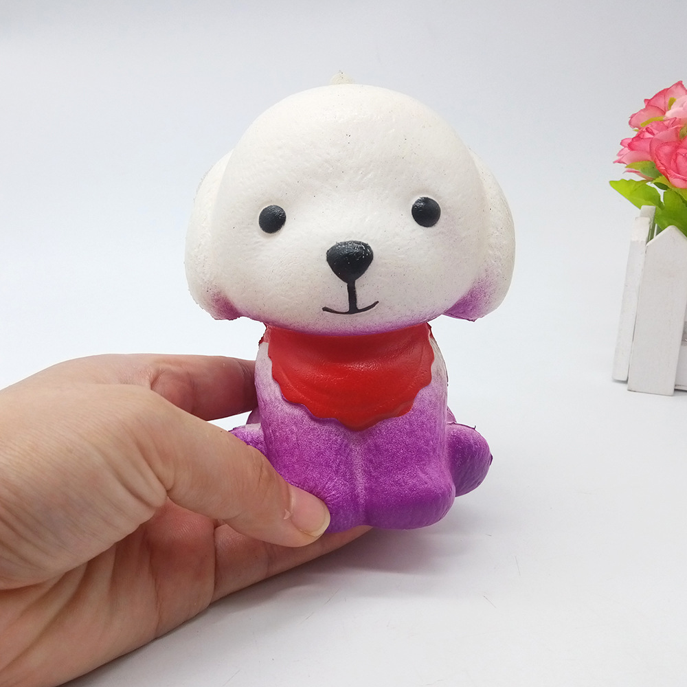 Factory Wholesale Squishy Squishy Toys Slow Rebound Dog Simulation Scarf Dog Pu Dog One Piece Dropshipping