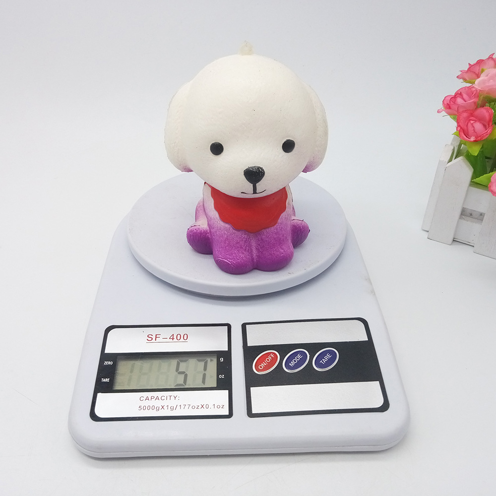 Factory Wholesale Squishy Squishy Toys Slow Rebound Dog Simulation Scarf Dog Pu Dog One Piece Dropshipping
