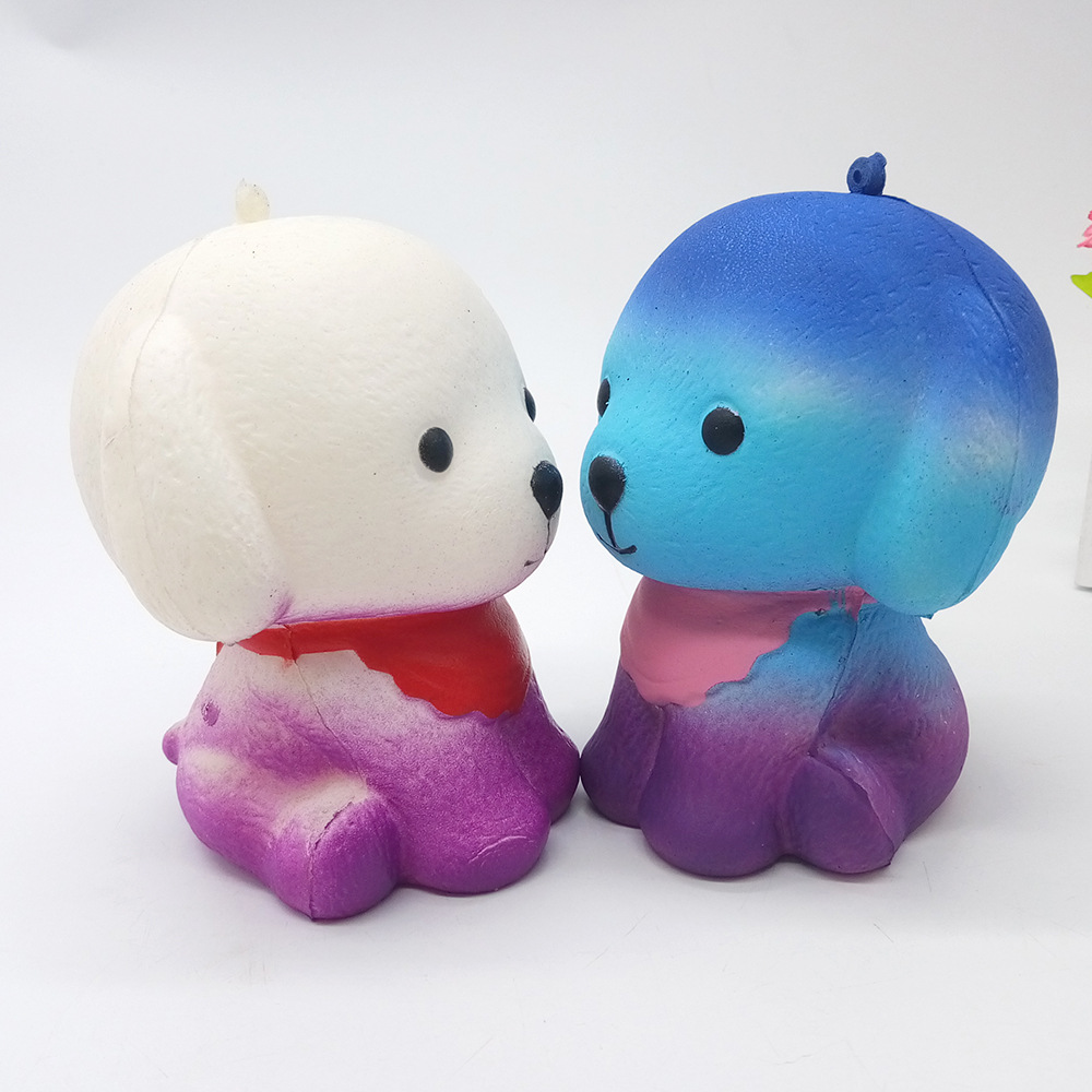 Factory Wholesale Squishy Squishy Toys Slow Rebound Dog Simulation Scarf Dog Pu Dog One Piece Dropshipping