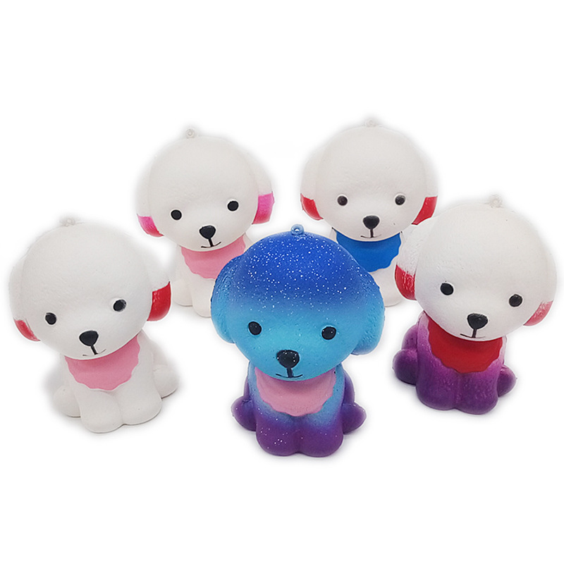 Factory Wholesale Squishy Squishy Toys Slow Rebound Dog Simulation Scarf Dog Pu Dog One Piece Dropshipping