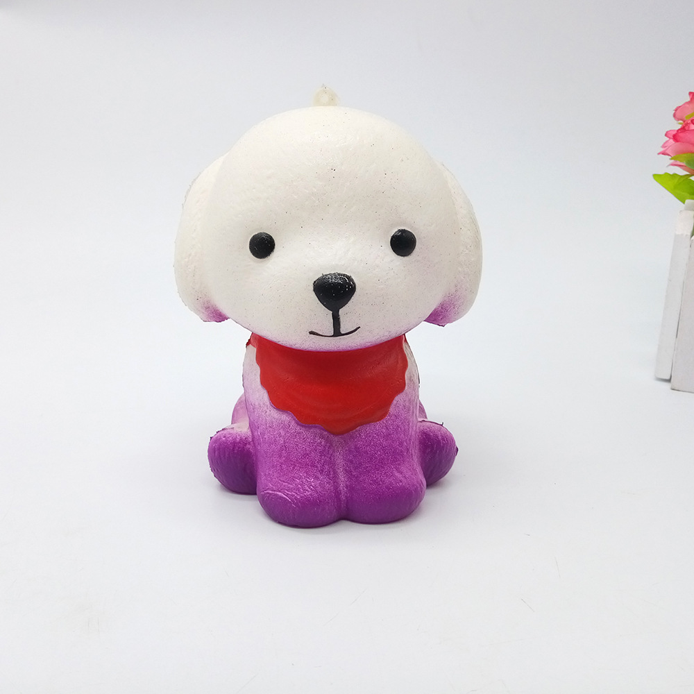 Factory Wholesale Squishy Squishy Toys Slow Rebound Dog Simulation Scarf Dog Pu Dog One Piece Dropshipping
