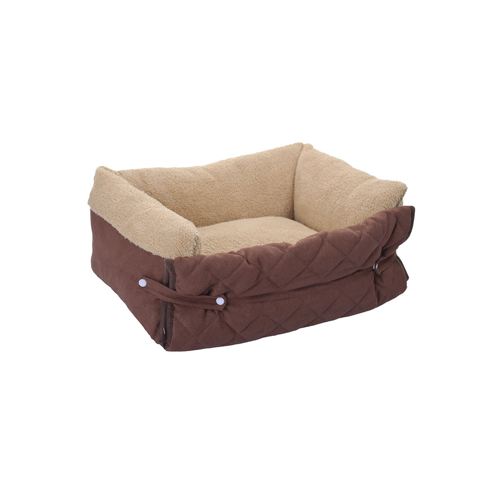 Foreign Trade Cross-Border Flip Pet Bed Pet Sofa Cushion Cat Mattress Flip Small and Medium Autumn and Winter Warm Custom