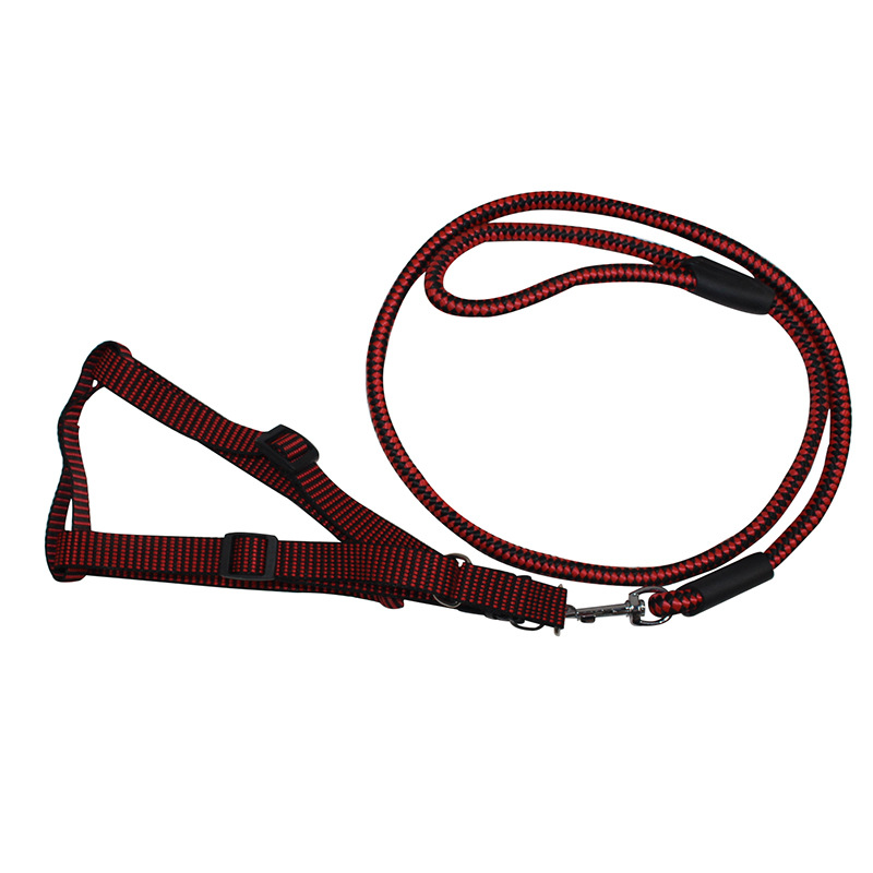 Pet Hand Holding Rope Factory Wholesale Checkered round Rope Chest Back Hand Holding Rope Price Excellent Dog Dog Leash Wholesale