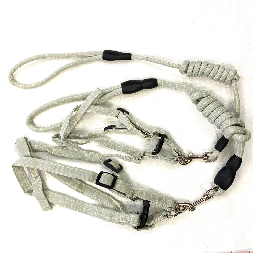 Pet Chain Plaid Cotton round Rope Chest Back Hand Holding Rope