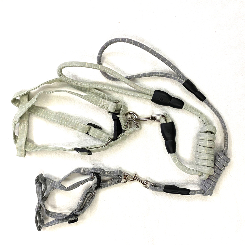 Pet Chain Plaid Cotton round Rope Chest Back Hand Holding Rope