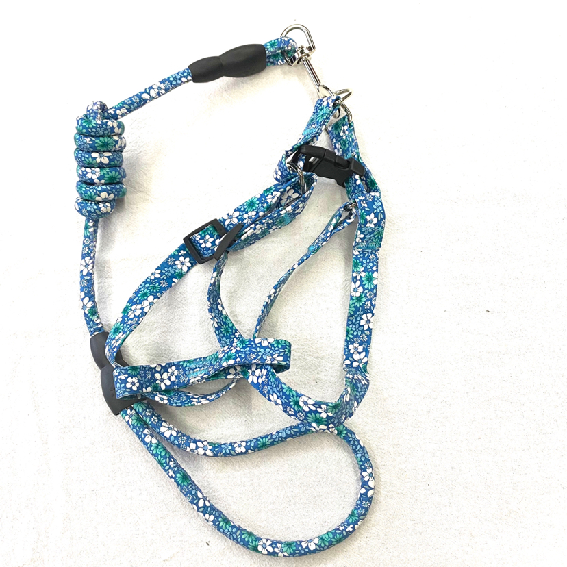 Pet Chain Plaid Cotton round Rope Chest Back Hand Holding Rope