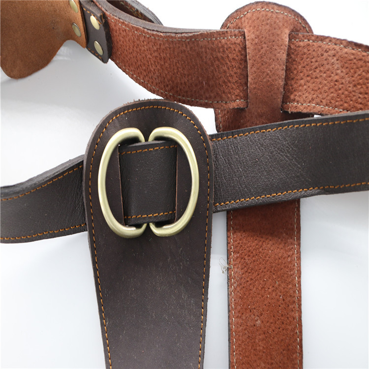 Dog Leather Chest Strap Cowhide Pet's Chest-Back Medium Large Dog Hand Holding Rope Golden Retriever/German Shepherd Factory Direct Sales Strap