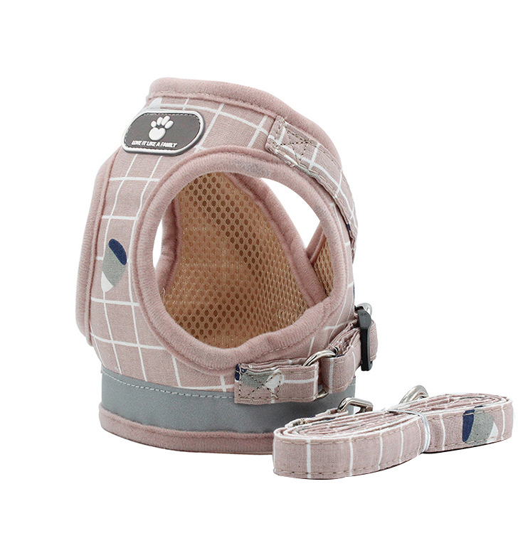 Pet Leash Vest-Style Dog Breast Strap Small and Medium-Sized Dogs Leash Cat Chest Back Currently Available Wholesale