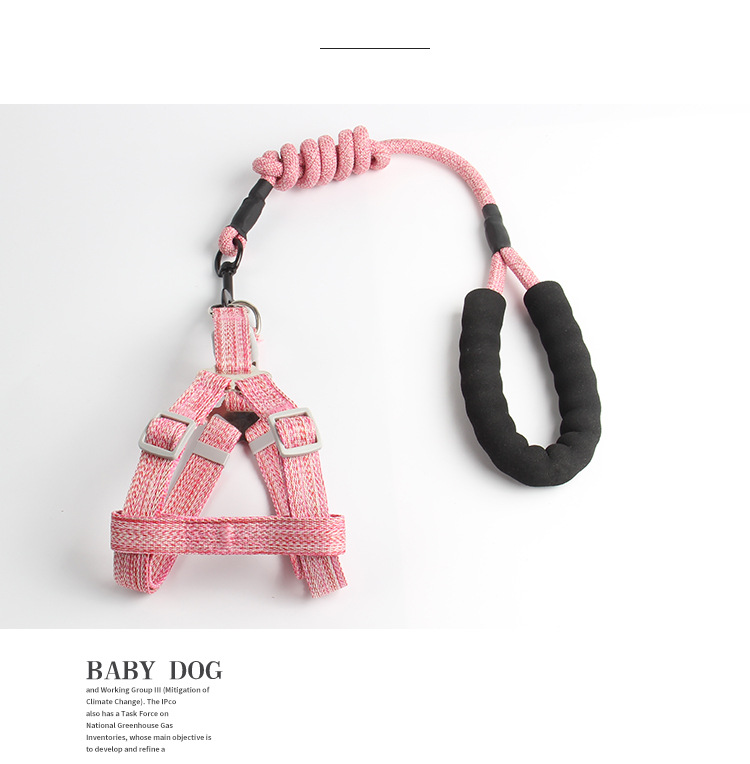 Hot Selling Pet Leash Dog Breast Strap Small and MediumSized Dogs round Rope Chest Back Traction Supplies Whole