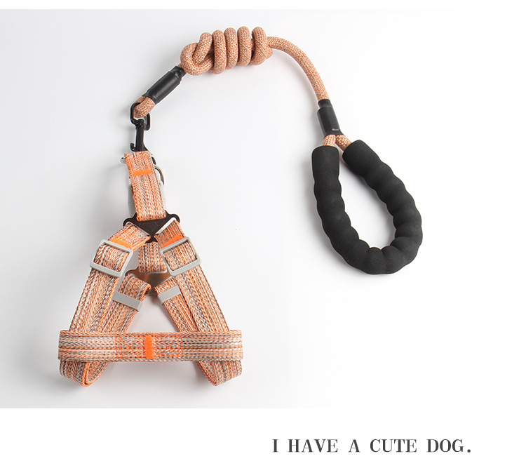 Hot Selling Pet Leash Dog Breast Strap Small and MediumSized Dogs round Rope Chest Back Traction Supplies Whole