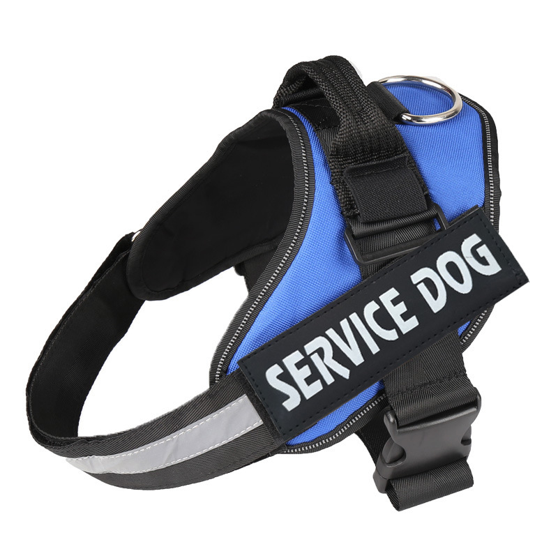 Service Dog Pet Supplies Explosion-Proof Medium Large Dog Chest Back Dog Supplies Traction Rope Factory Direct Sales