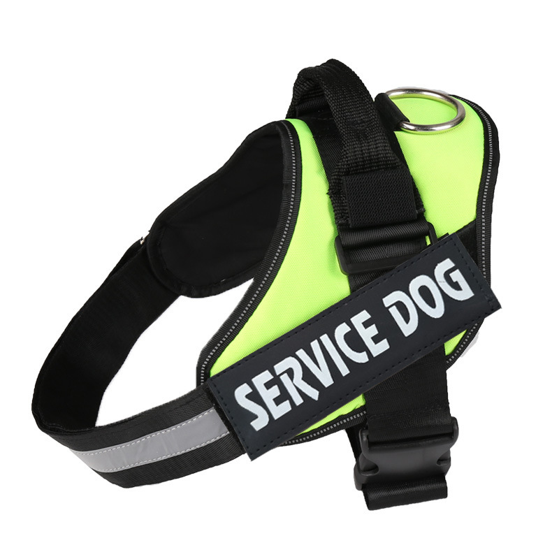 Service Dog Pet Supplies Explosion-Proof Medium Large Dog Chest Back Dog Supplies Traction Rope Factory Direct Sales