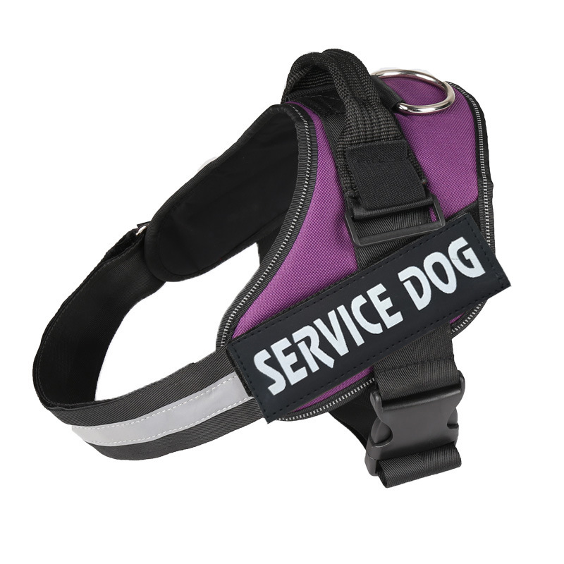 Service Dog Pet Supplies Explosion-Proof Medium Large Dog Chest Back Dog Supplies Traction Rope Factory Direct Sales
