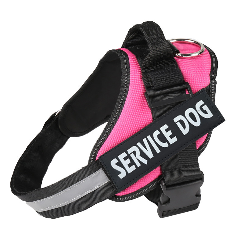 Service Dog Pet Supplies Explosion-Proof Medium Large Dog Chest Back Dog Supplies Traction Rope Factory Direct Sales