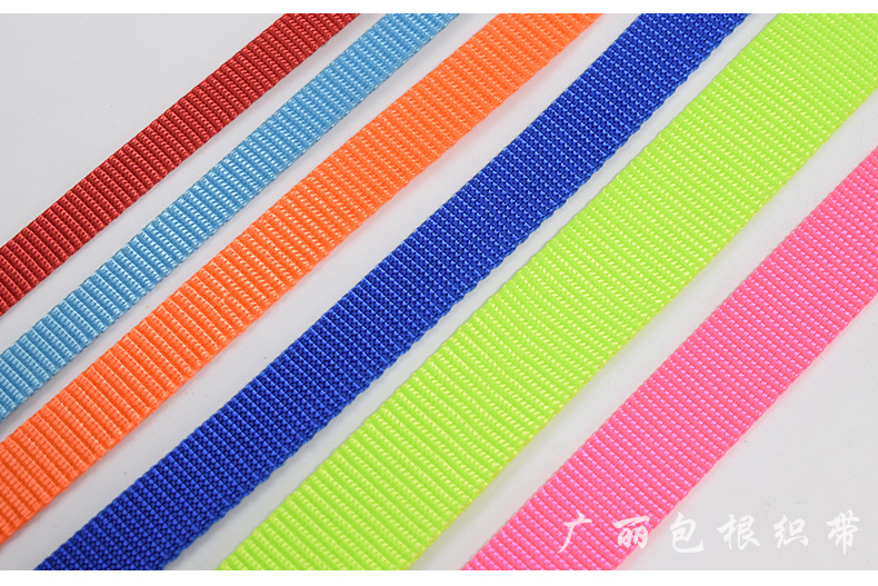Direct Supply Imitation Nylon Pet Fabric Belt Traction Rope Chest and Back Pet Bag Ribbon Flat Belt Luggage Textile Accessories Customization